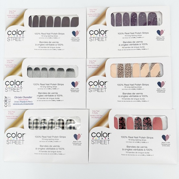 Color Street 6 Piece Bundle of Nail Polish Strips - Picture 1 of 7